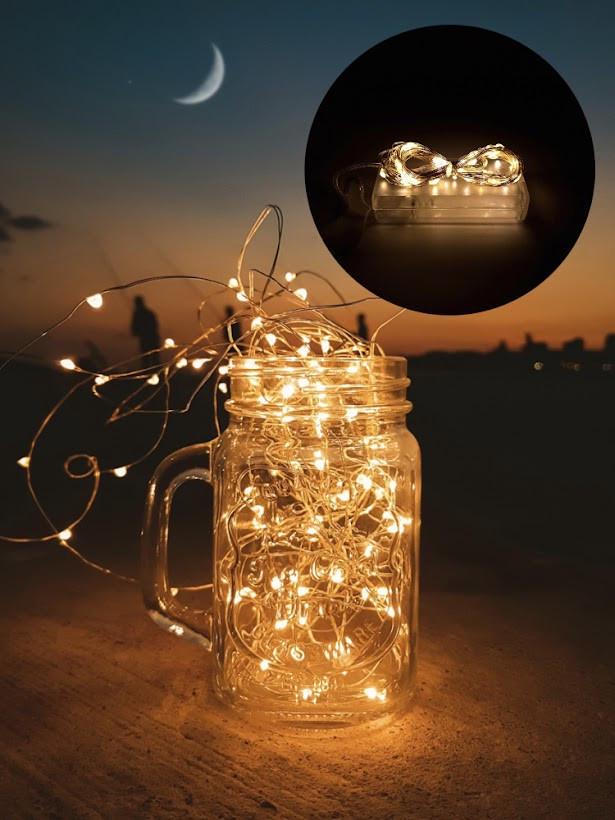 Гірлянда світлодіодна нитка Роса 50 LED на батарейках 5 м Теплий білий (8584387) - фото 4 Гірлянда світлодіодна нитка Роса 50 LED на батарейках 5 м Теплий білий (8584387) - фото 4