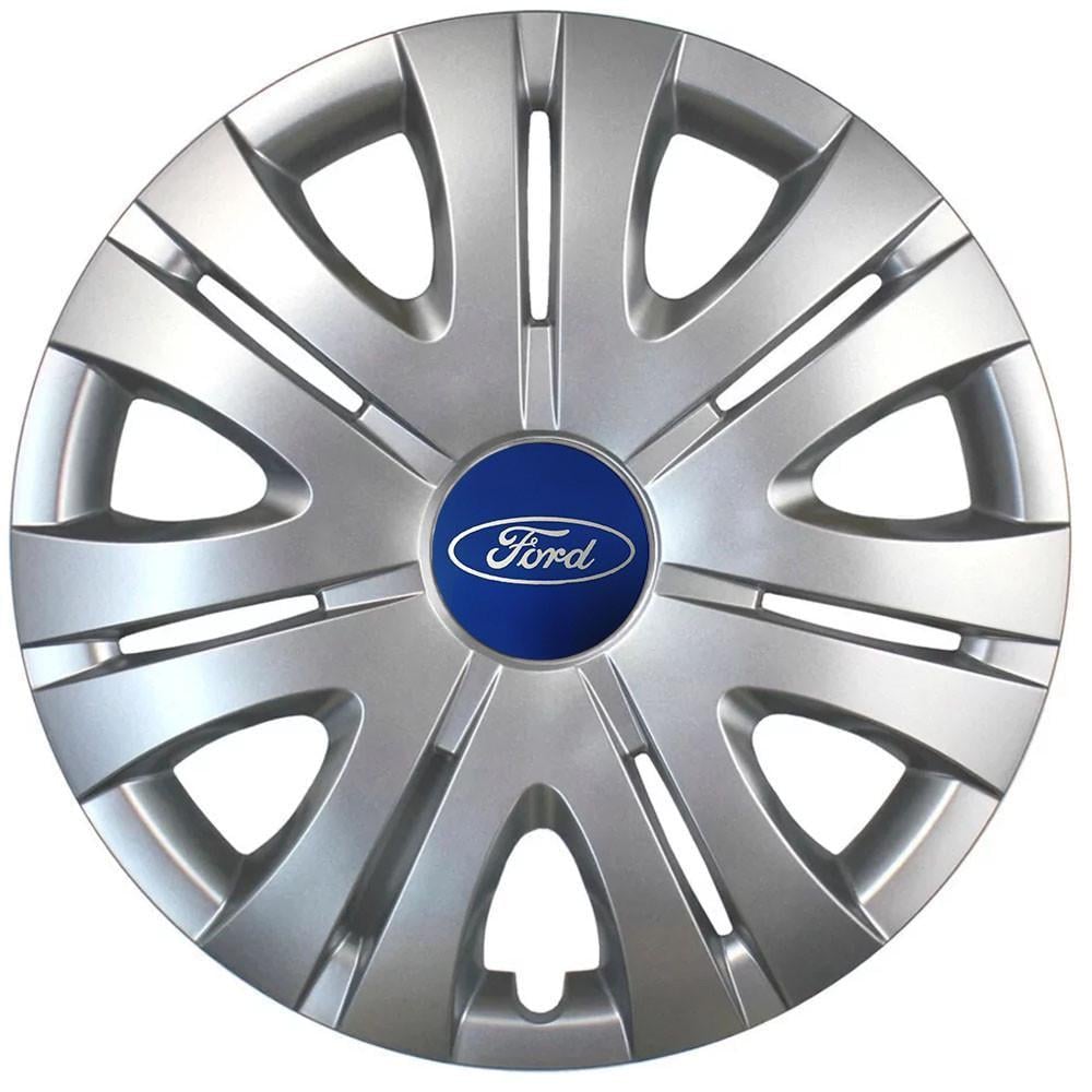 Колпаки SJS 317 с логотипом Ford R15 4 шт. Серебристый