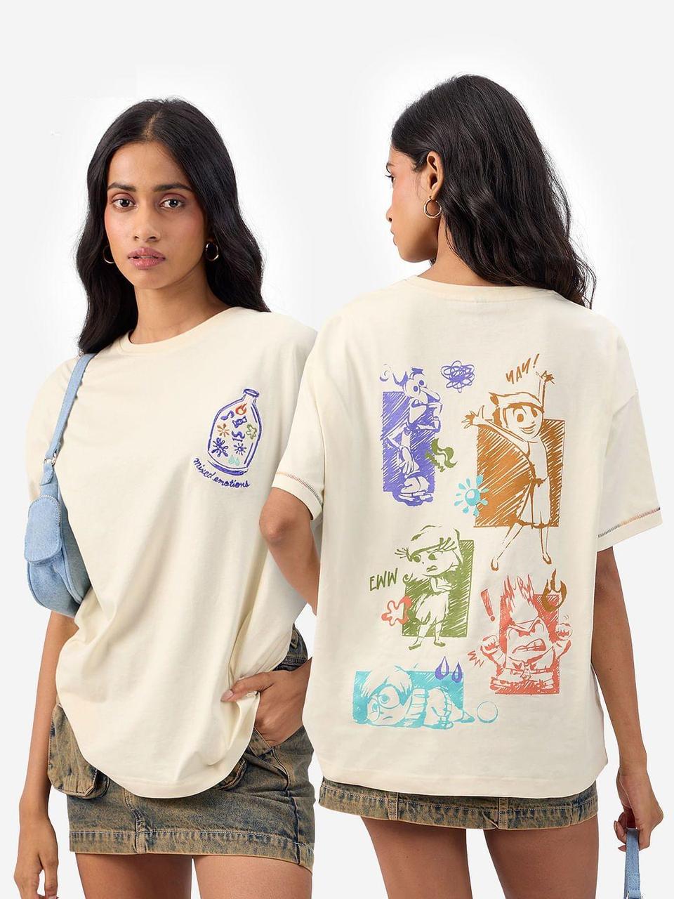 Футболка женская с принтом Pin-000-237 повседневная XL Бежевый (2664085667)