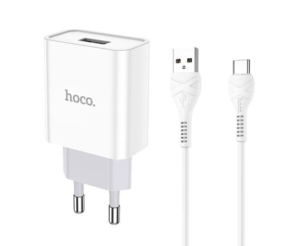 Устройство сетевое зарядное Hoco C81A USB 2,1 A Type-C 1 м White