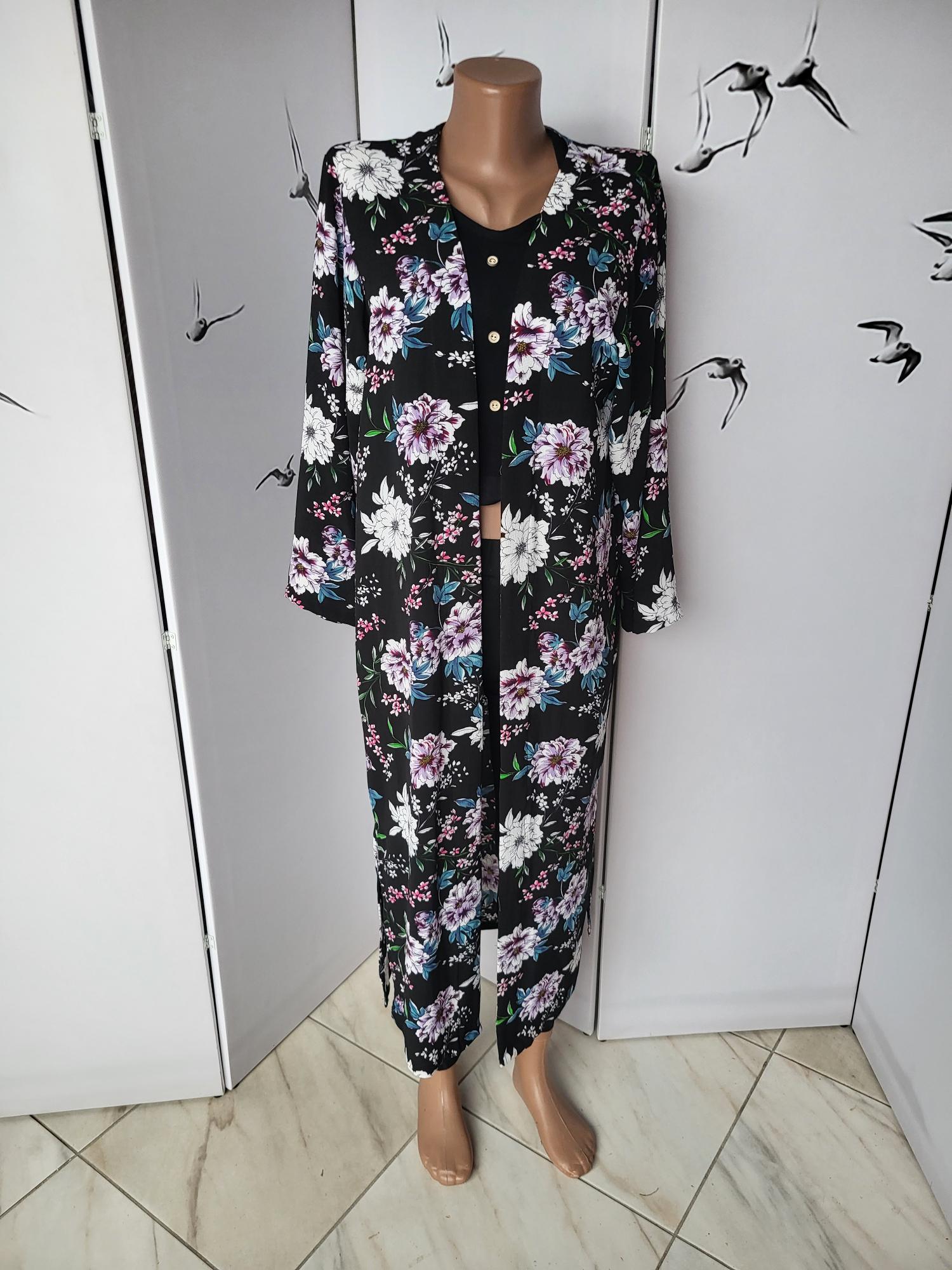 Накидка кимоно женская удлиненная Only 14615 4XL Черный (54) - фото 2 Накидка кимоно женская удлиненная Only 14615 4XL Черный (54) - фото 2