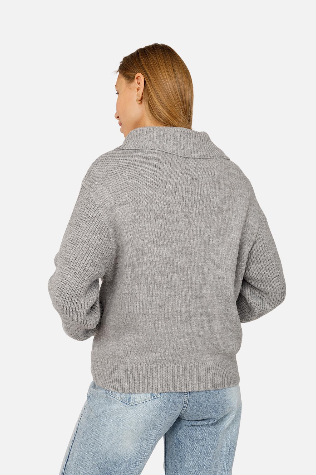 Свитер женский ЦБ-00262319 р. 46 Серый (SKT001026385) - фото 4