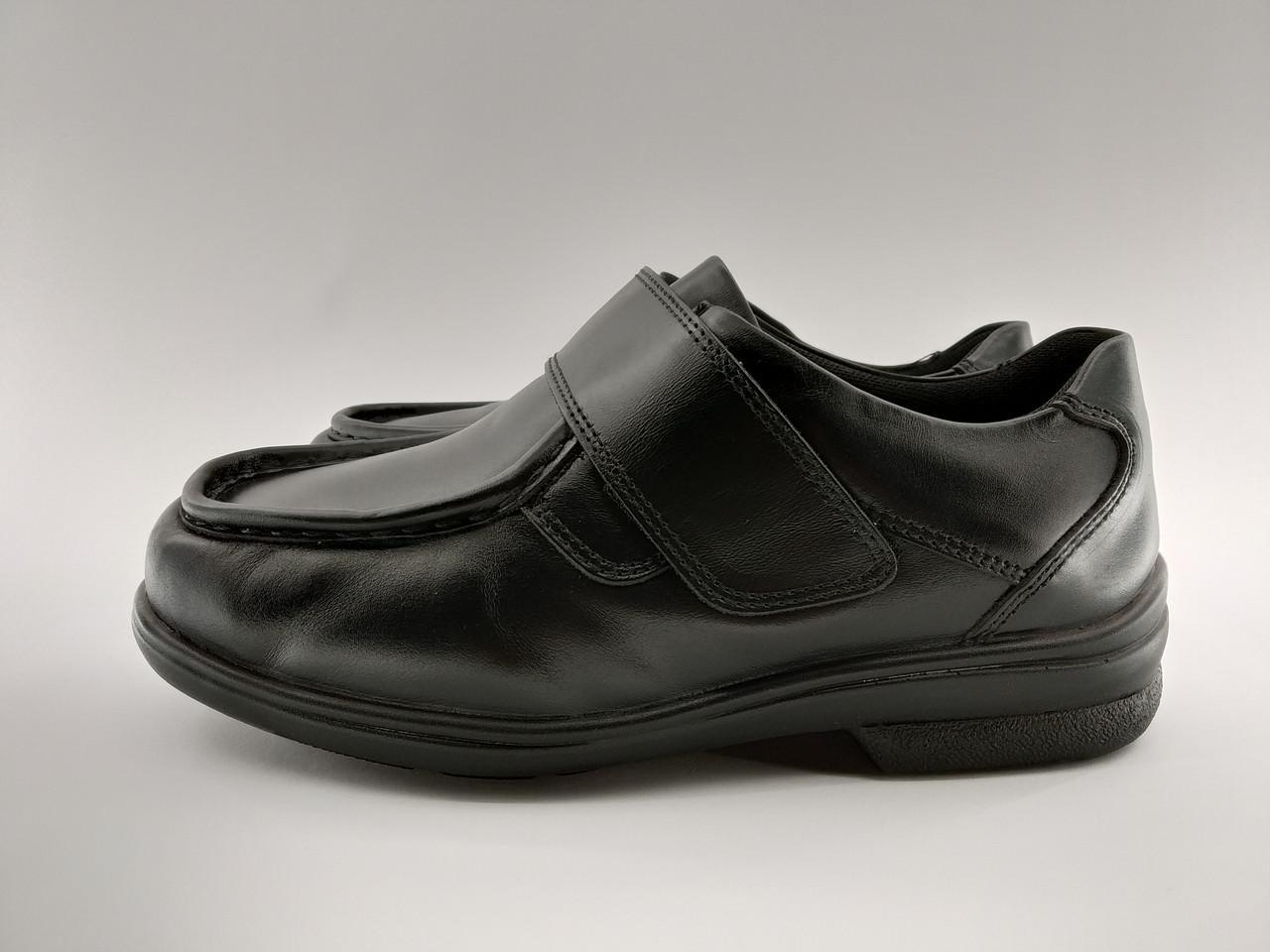 Мокасини чоловічі Cosyfeet шкіряні на широку ногу р. 43 28,5 см Чорний (967812359)