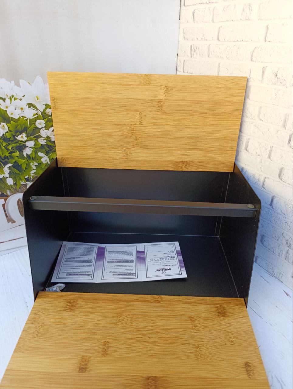 Хлебница Bohmann из дерева и нержавеющей стали 35,8х21,5х29 см (BH-02-547) - фото 3 Хлебница Bohmann из дерева и нержавеющей стали 35,8х21,5х29 см (BH-02-547) - фото 3