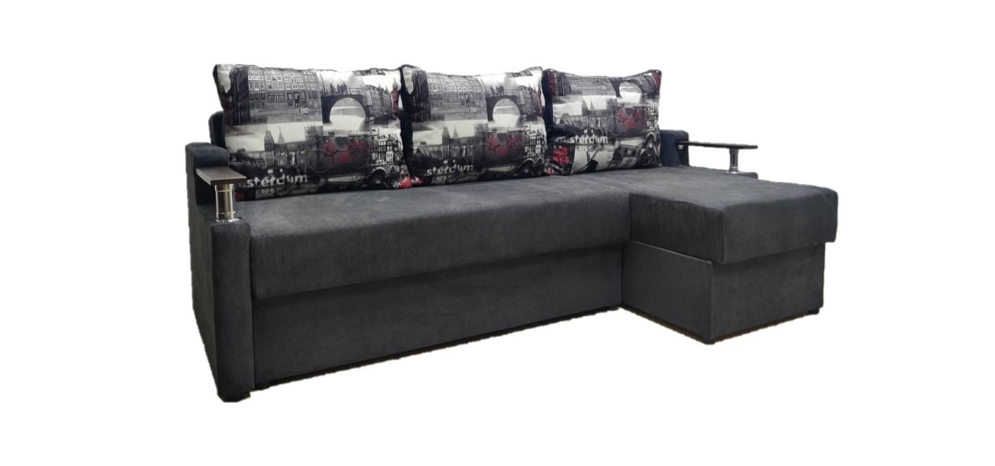 Диван угловой Юпитер с подушками и нишей 219х137 см Серый (1764776144) - фото 2 Диван угловой Юпитер с подушками и нишей 219х137 см Серый (1764776144) - фото 2