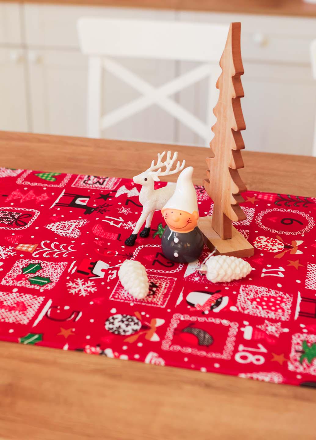 Скатерть новогодняя Рождественский календарь 140x47 см (рзк14) - фото 2 Скатерть новогодняя Рождественский календарь 140x47 см (рзк14) - фото 2