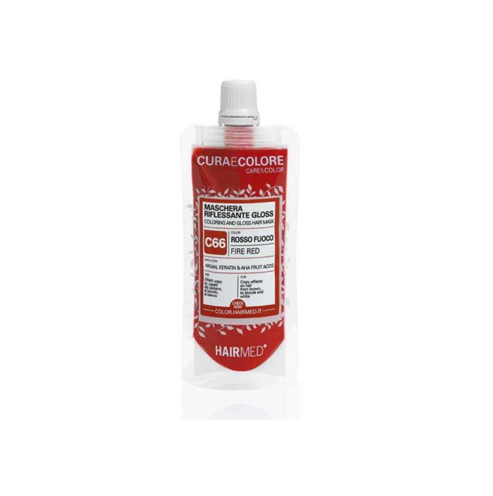 Тонувальна маска HAIRMED Coloring And Gloss Hair Mask Fire Red 40 мл Тонувальна маска HAIRMED Coloring And Gloss Hair Mask Fire Red 40 мл