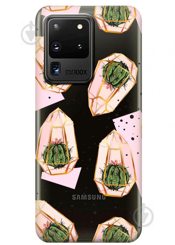 Прозрачный силиконовый чехол iSwag для Samsung Galaxy S20 Ultra Кактусы в колбах (M1160) Прозрачный силиконовый чехол iSwag для Samsung Galaxy S20 Ultra Кактусы в колбах (M1160)