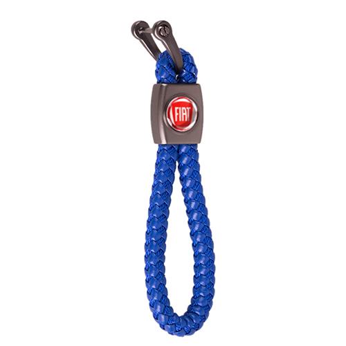 Брелок для авто Fiat плетеный со скобой CN Синий (1357583)