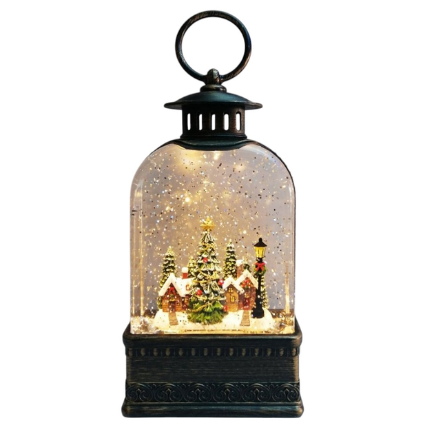 Ночник новогодний XMAS WDL-23013E Винтажный с блестками/музыкой/эффектом снегопада (ML-05007)