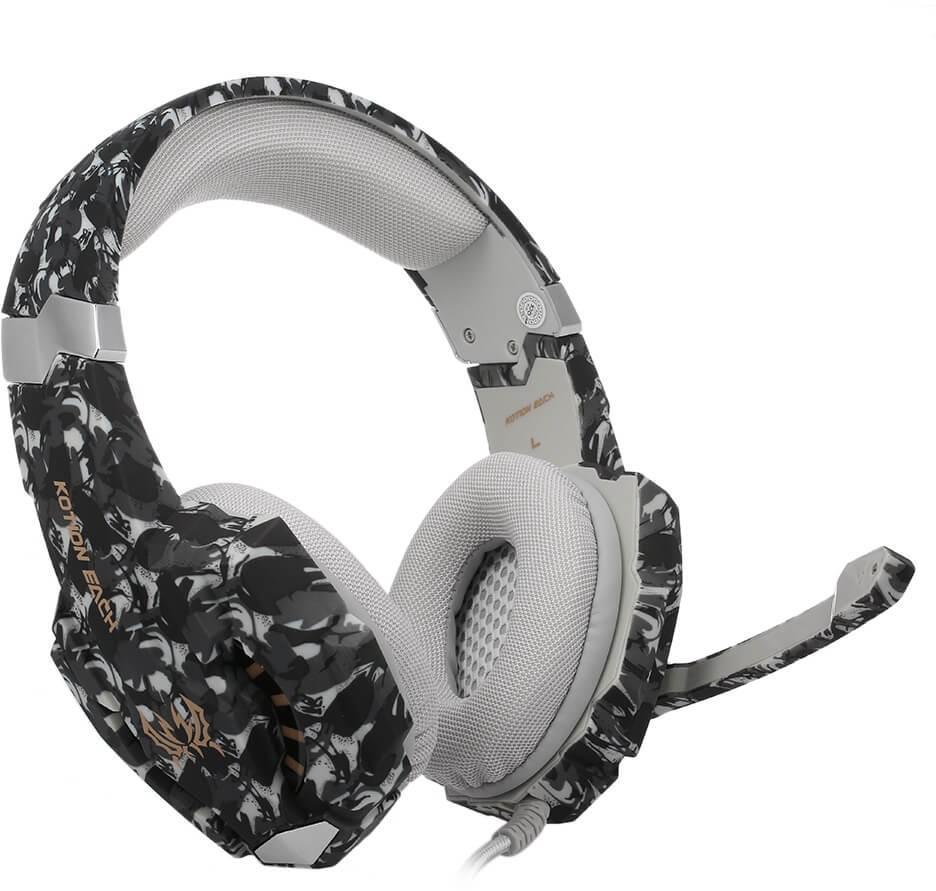 Навушники ігрові Kotion G9600 Hi-Res Audio Grey Camo - фото 7