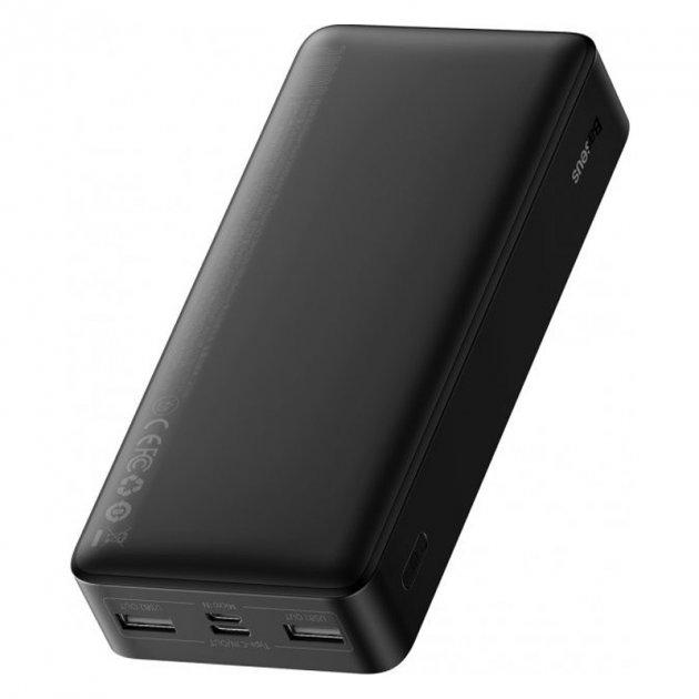 Портативний зарядний пристрій Baseus Bipow 15 W 20000 mAh Black (1705157581) - фото 2