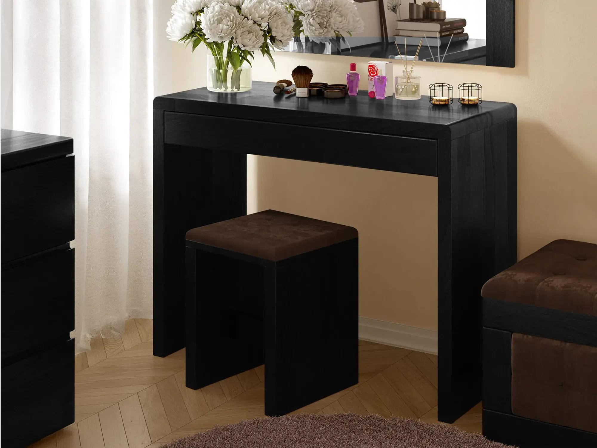 Туалетний стіл Arbor Drev Регіна з пуфом з натурального дерева сосна Венге (51722)