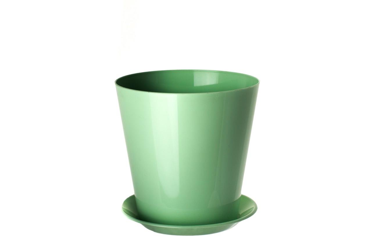 Горщик для квітів Form-Plastic Вулкано круглий 1,1 л 13х13 см М'ятний