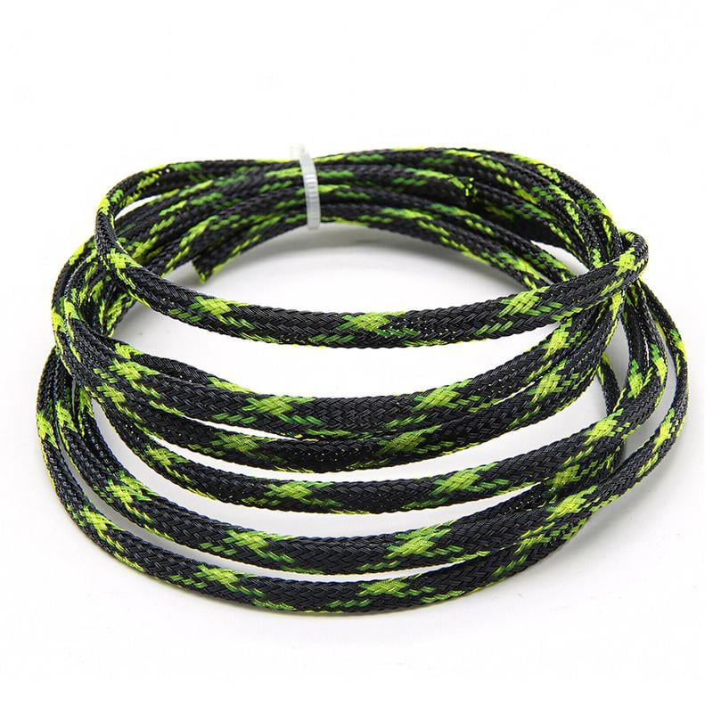 Оплетка кабельная Tactix с нейлона ⌀ 4 мм 1 м Черный/Желтый/Зеленый (GTRPA-04-BYG)