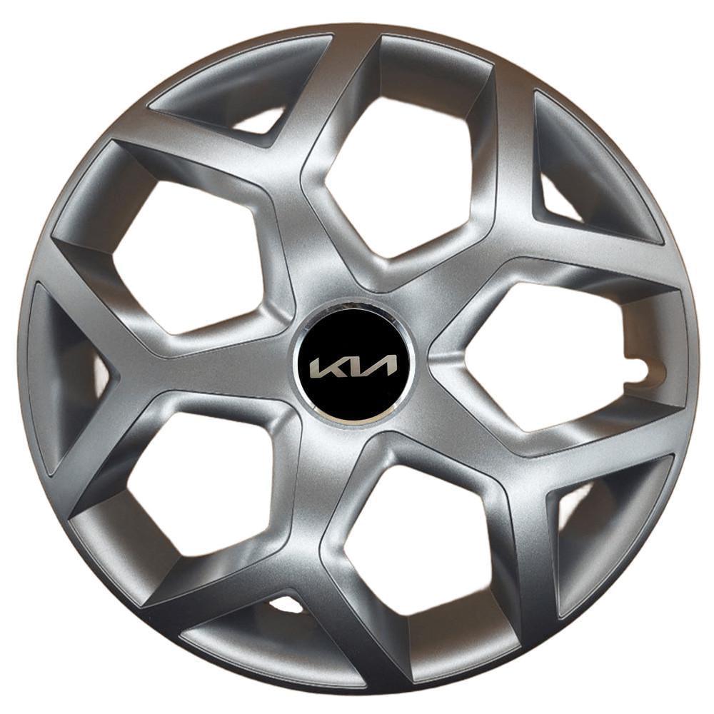 Колпаки SJS 435 с логотипом Kia R16 4 шт. Серебристый (2789081198)