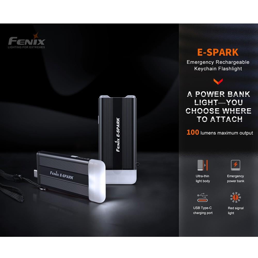 Фонарик-брелок Fenix E-SPARK с функцией powerbank - фото 7