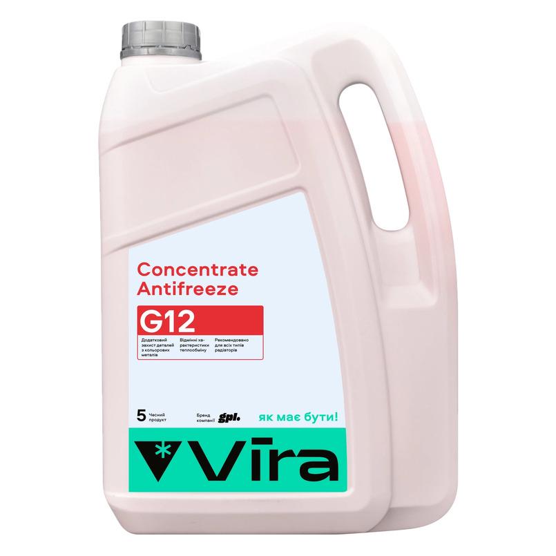 Жидкость охлаждающая VIRA Concentrate Antifreeze G12 концентрат 5 л Красный (VI3001)