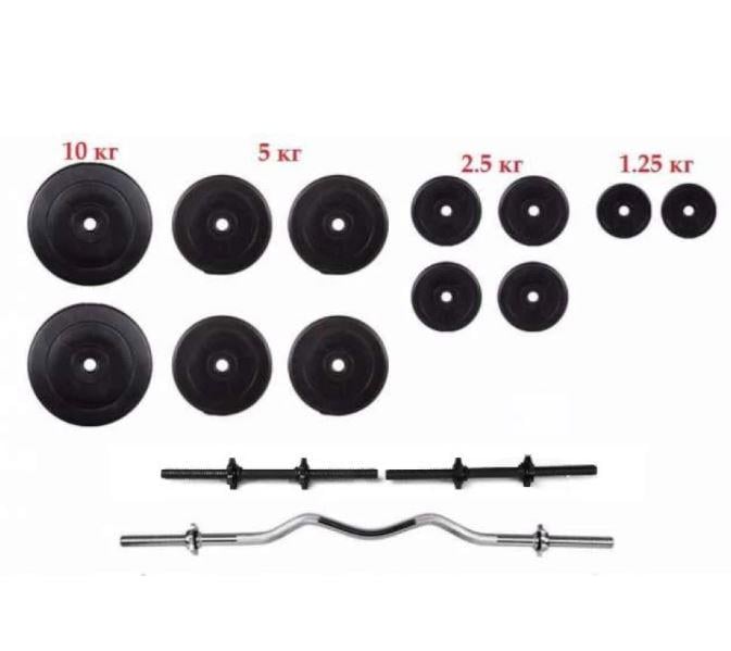 Набір гантелі/штанга/диски WSG 60 кг (320.000.011) - фото 5