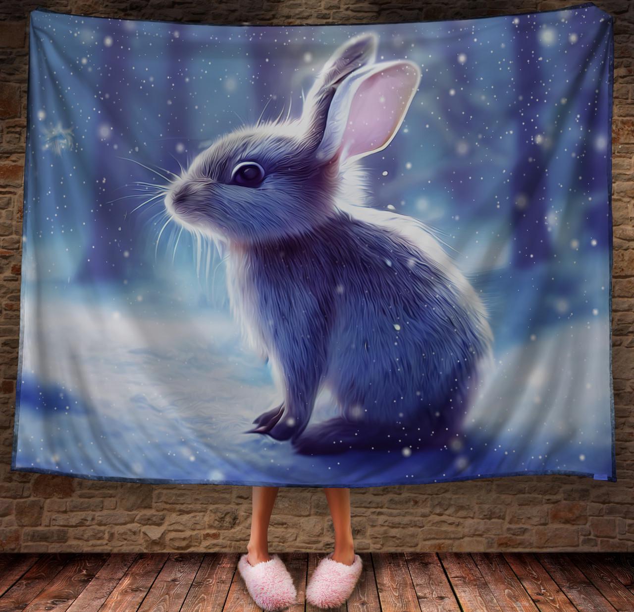 Плед із 3D принтом 48 Кролик у зимовому казковому лісі 150х200 см (epi_1860) Плед із 3D принтом 48 Кролик у зимовому казковому лісі 150х200 см (epi_1860)