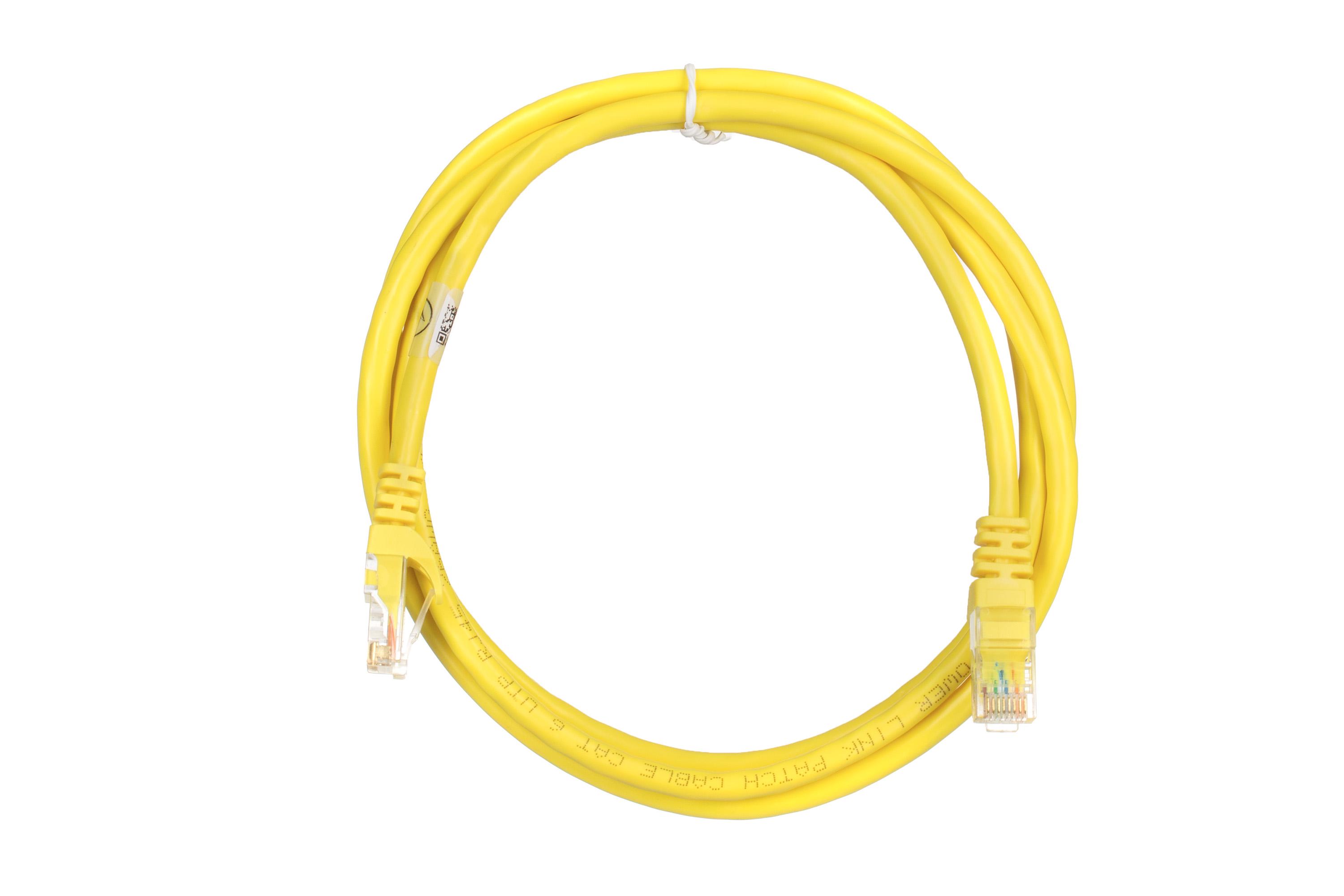 Патч-корд 2E Cat 6 26AWG з екранованою крученою парою UTP 1,5 м Жовтий (2E-PC6COP-150YLW) - фото 1