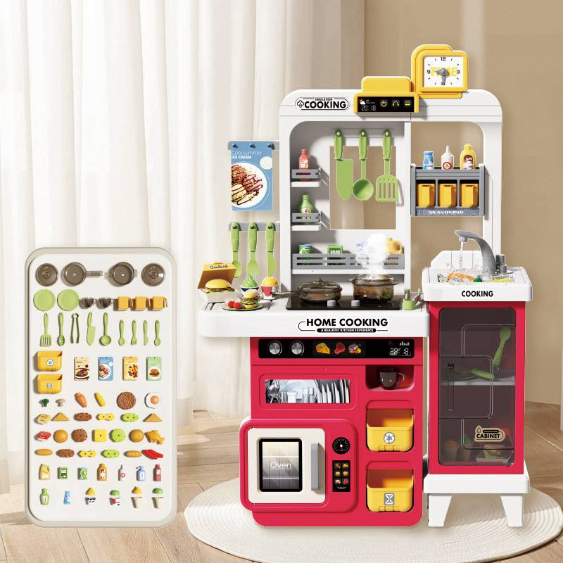 Детская кухня TK Group 928B с водой/паром/светом/звуком 68 предметов Красный (2705727710) - фото 3 Детская кухня TK Group 928B с водой/паром/светом/звуком 68 предметов Красный (2705727710) - фото 3