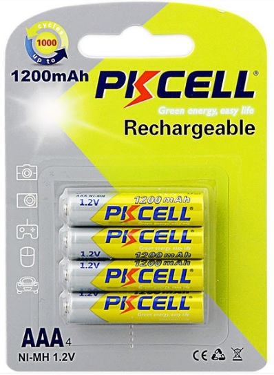 Аккумулятор PKCELL 1,2V AAA 1200 mAh NiMH Rechargeable Battery Q12 4 шт. (YUT_V8580)
