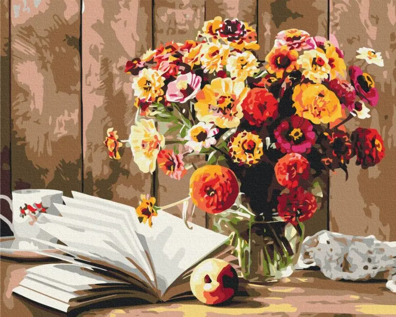Картина по номерам Brushme Книжный натюрморт 40x50 см (BSM-B52766) Картина по номерам Brushme Книжный натюрморт 40x50 см (BSM-B52766)