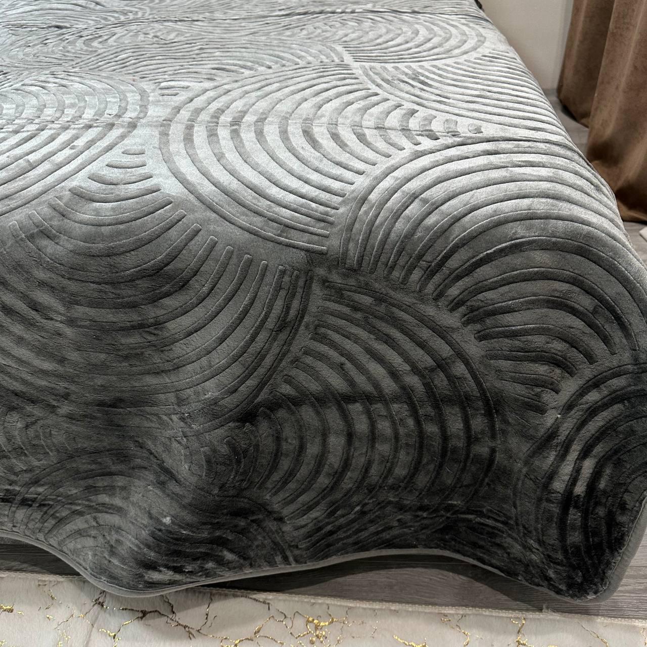 Покривало на ліжко акрилове 200x230 см Графітовий (P-акрил-15) - фото 3