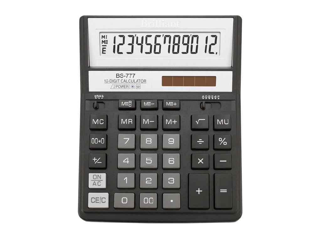 Калькулятор Brilliant BS-777ВК 12 разрядов Черный (761022)
