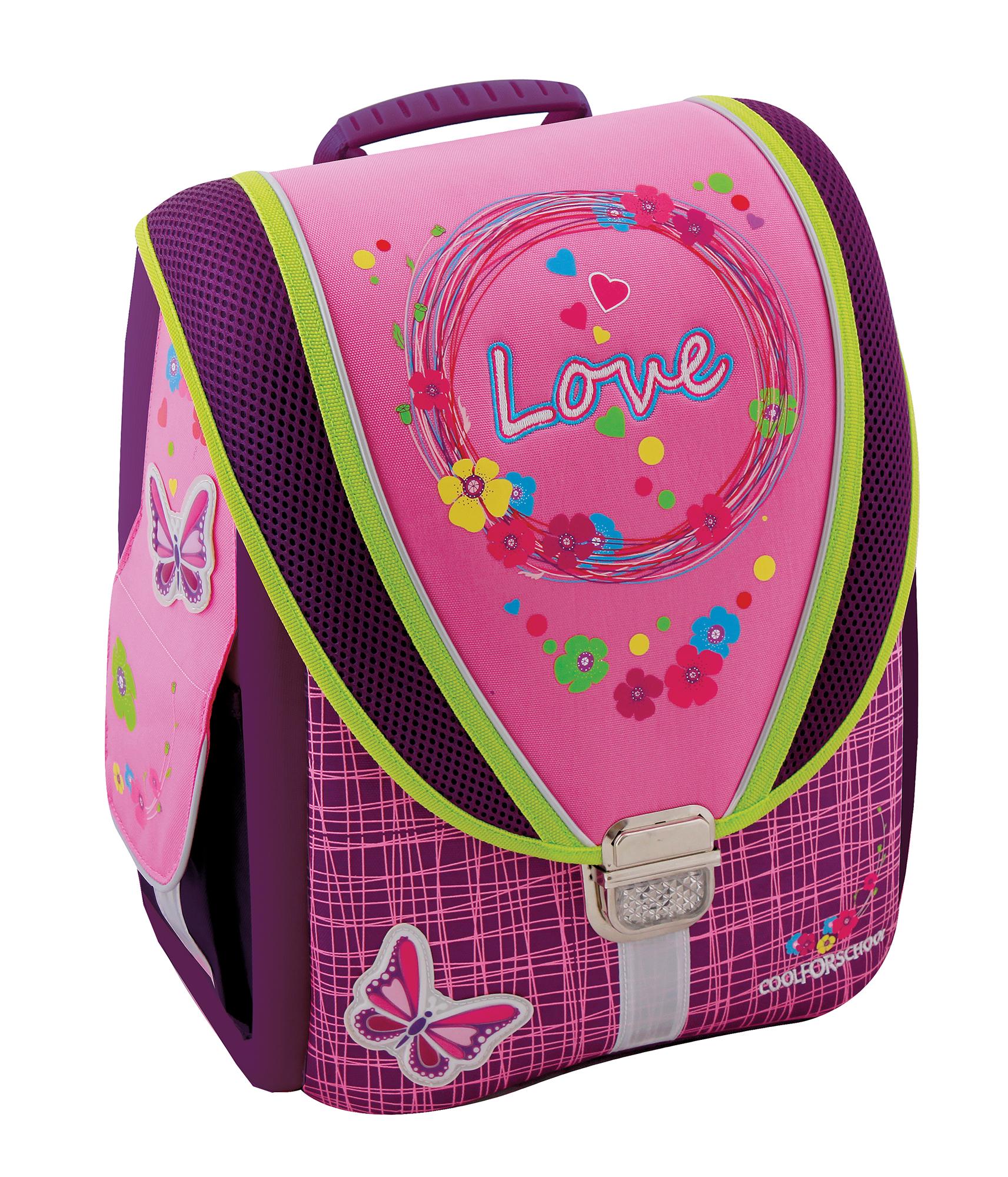 Ранец школьный Cool For School Love 35,5x28x16,5 см 16-25 л Розовый (CF85600)