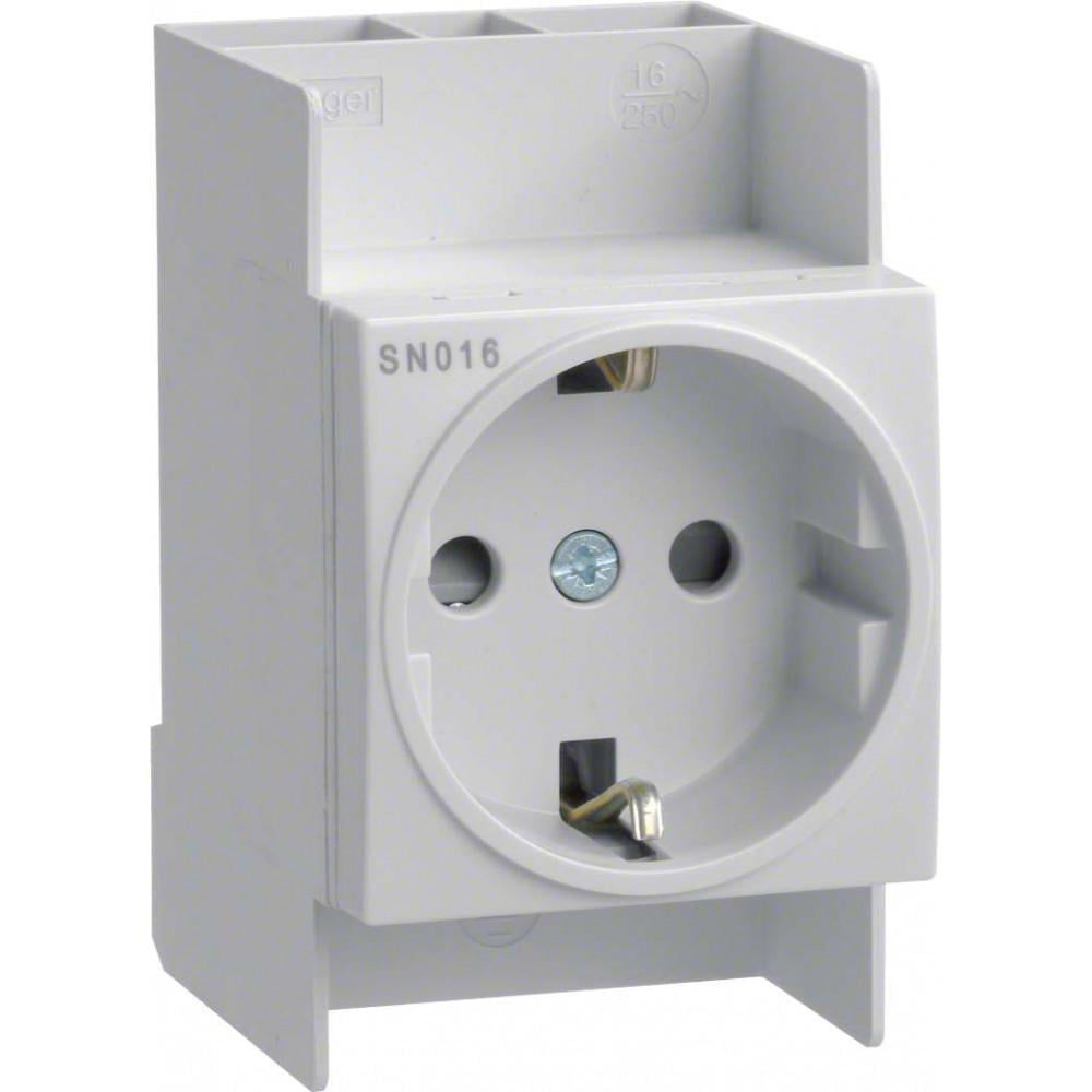 Розетка одинарная Hager на Din-рейке 250V/16А (28683241)
