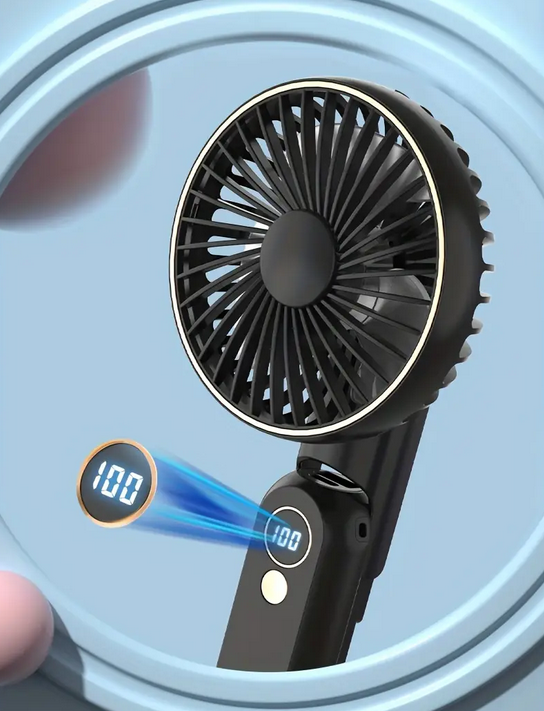 Вентилятор аккумуляторний USB з дисплеєм Fan F18 2000 mAh Чорний - фото 5 Вентилятор аккумуляторний USB з дисплеєм Fan F18 2000 mAh Чорний - фото 5