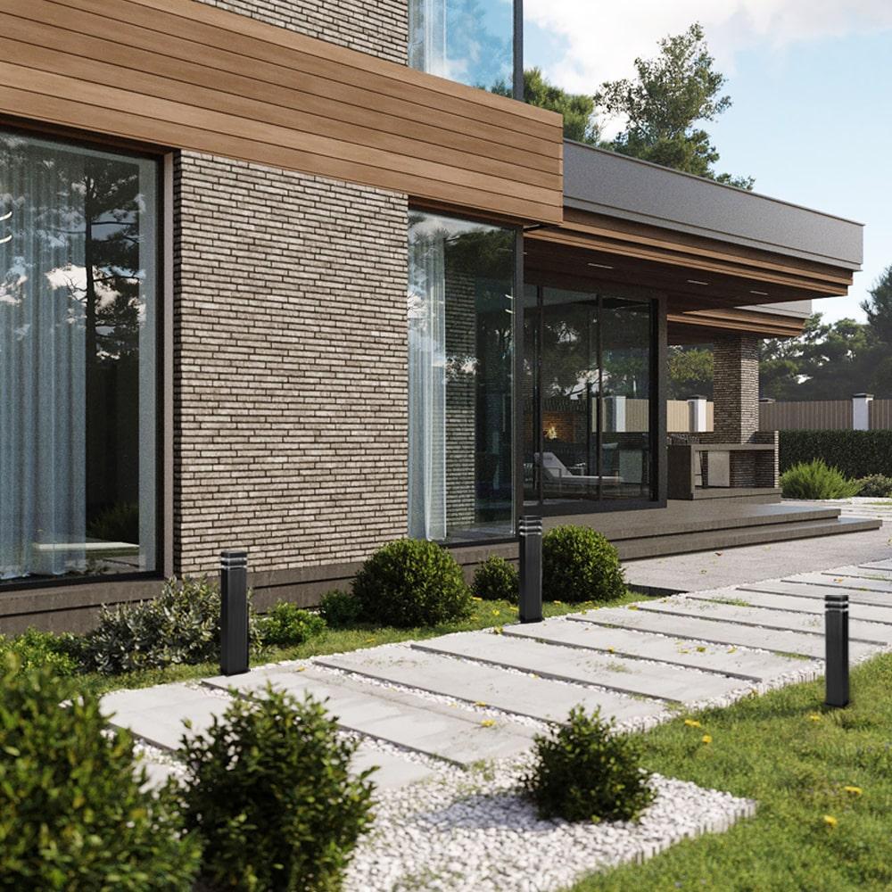 Архітектурний світильник накладний Feron під лампу Е27 Чорний (DH0808) - фото 3