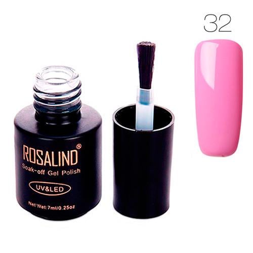 Гель-лак для ногтей маникюра Rosalind 7 мл шеллак для UV LED 32 Pink (313010)