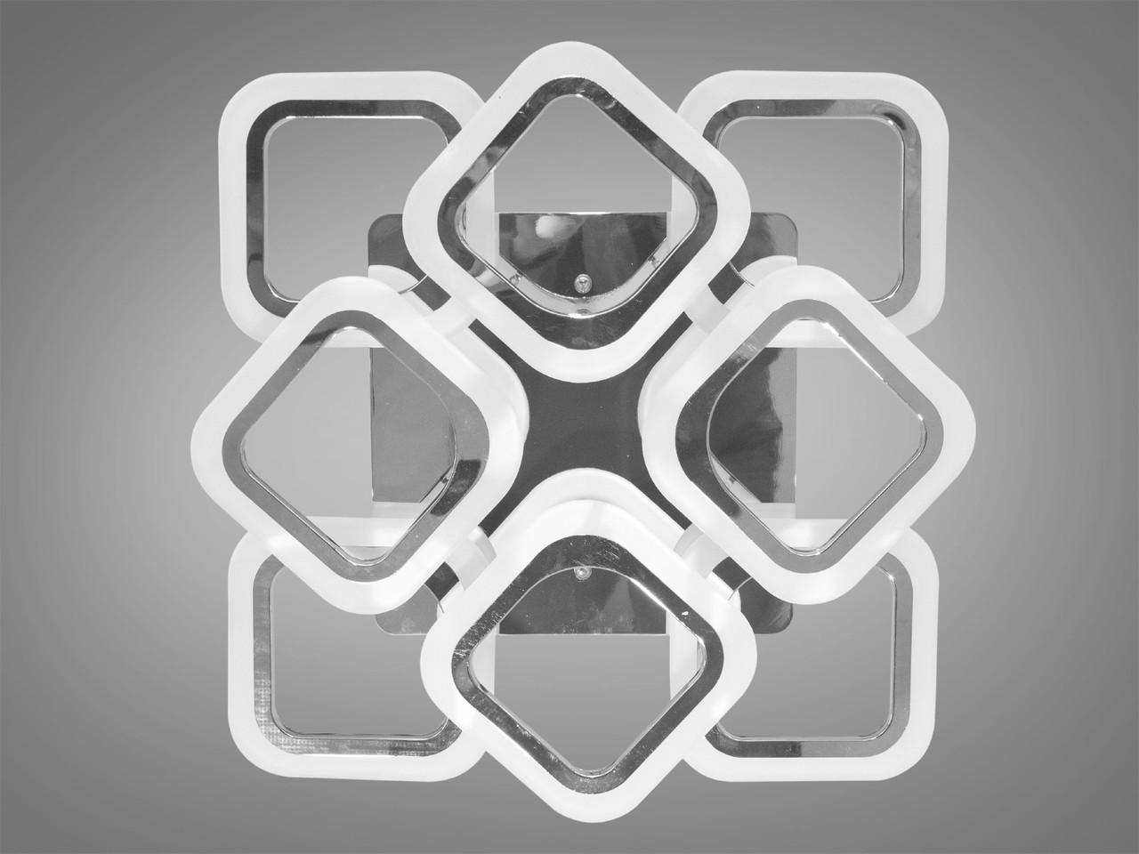 Люстра Led для кухни AS8060-4+4HRDIM-LS 80W на 12 м2 Хром (1869388971) - фото 3