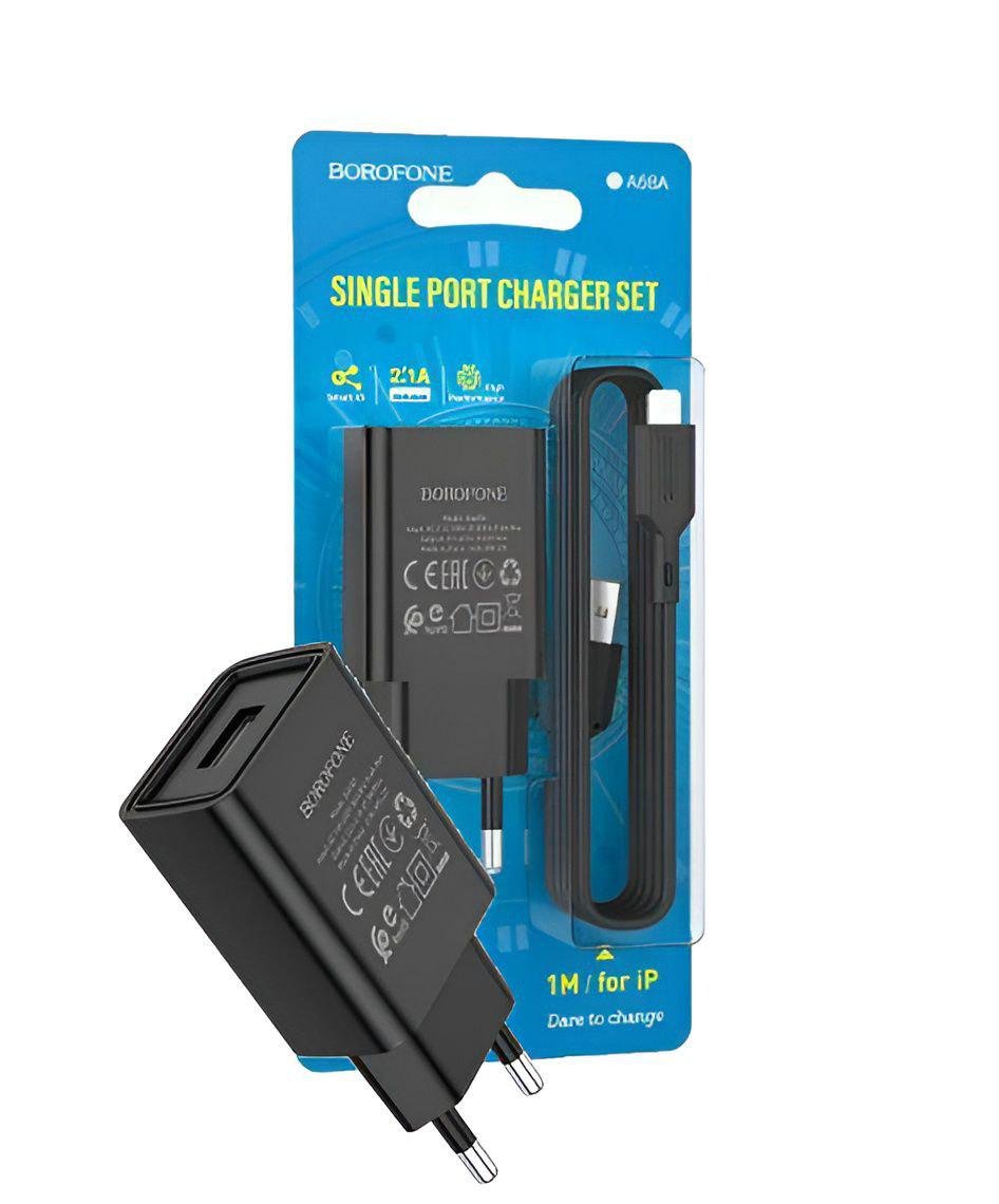 Зарядное устройство Borofone BA68A с кабелем Lightning 1USB/2,1A (BA68A) - фото 2