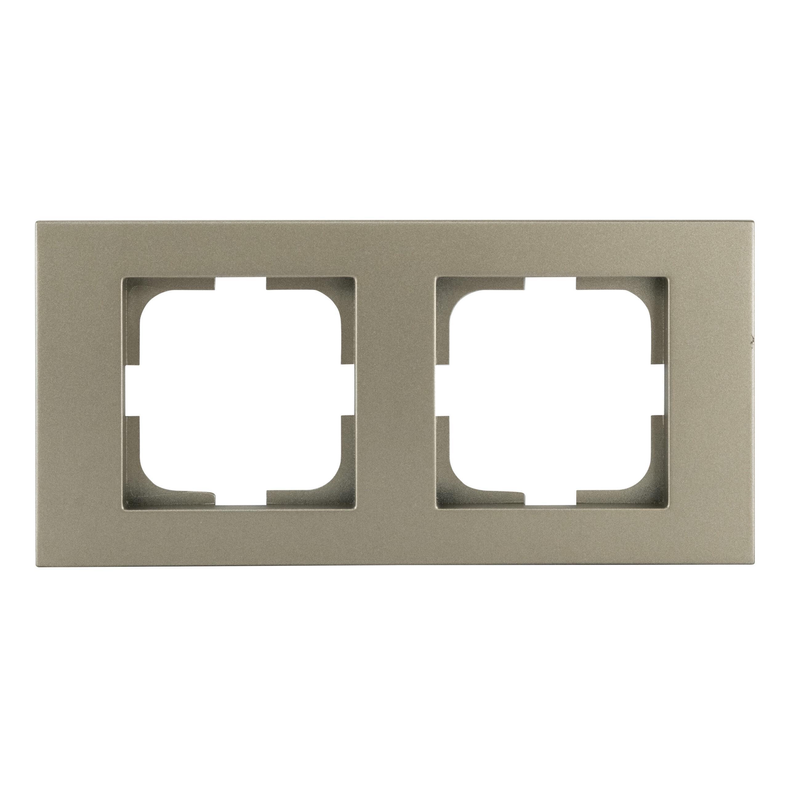 Рамка двухместная горизонтальная Ovivo Grano Антрацит (00000007696)