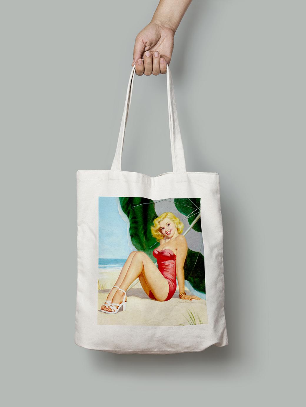 Эко-сумка Девушка в купальнике. Говард Коннолли шопер (pin_up010060_Bag)