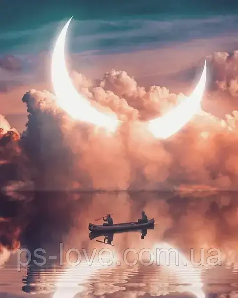 Картина за номерами Rainbow Art Відображення місяця GX39262 40х50 см