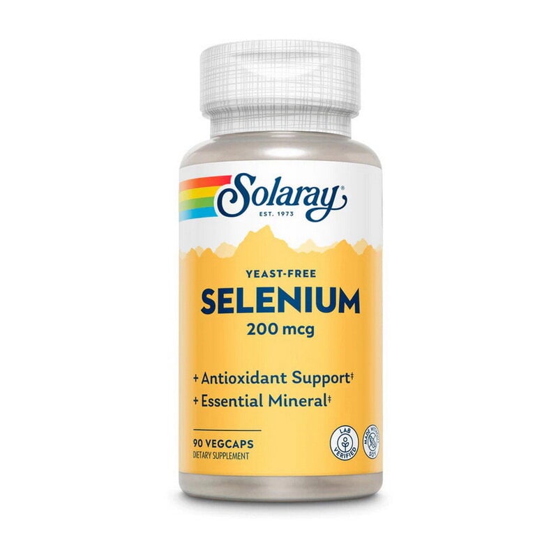 Селен без дрожжей Solaray Selenium 200 mcg Yeast-Free 90 капс.