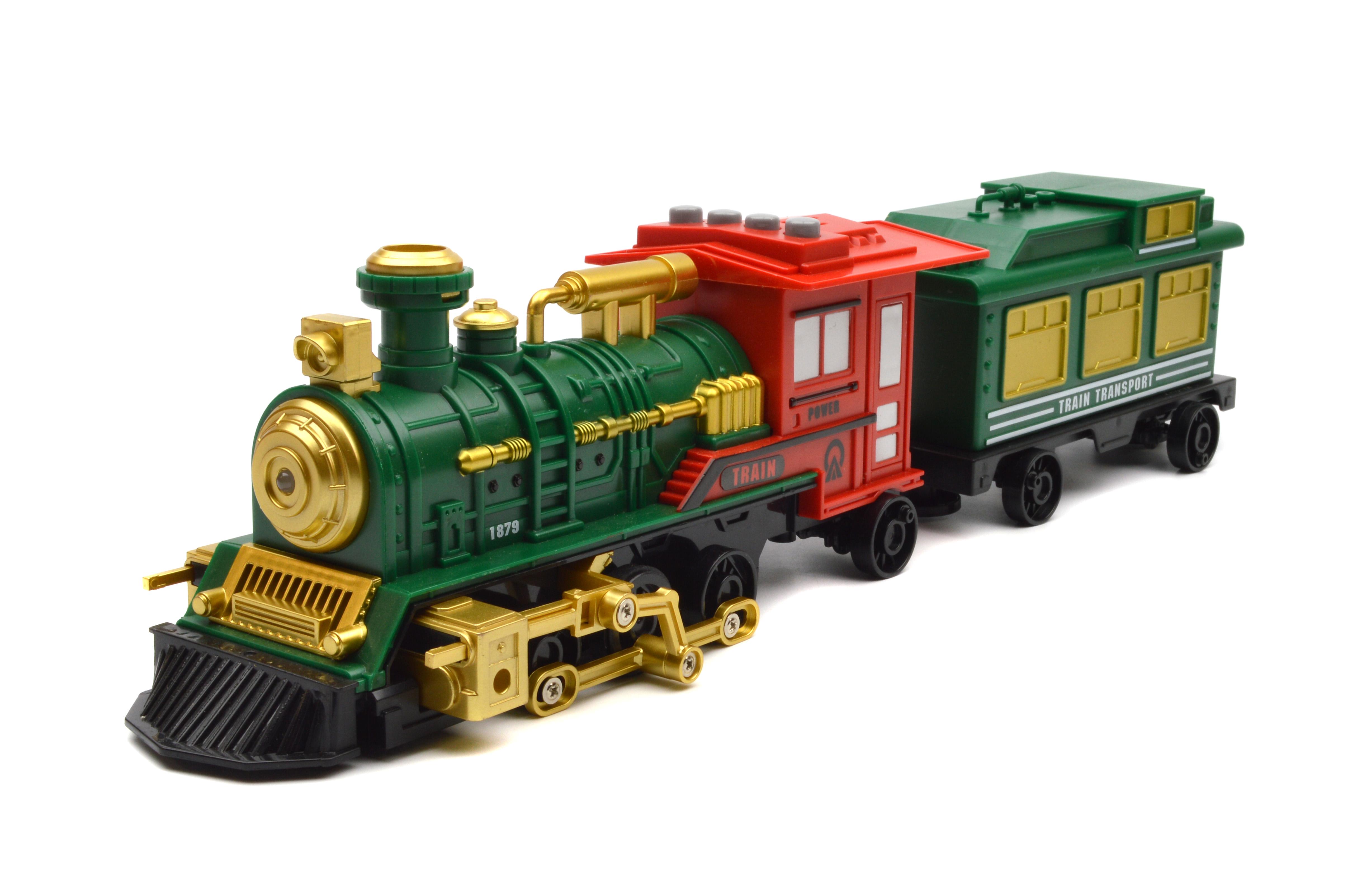 Паровоз с дымом инерция/свет/звук (2183)