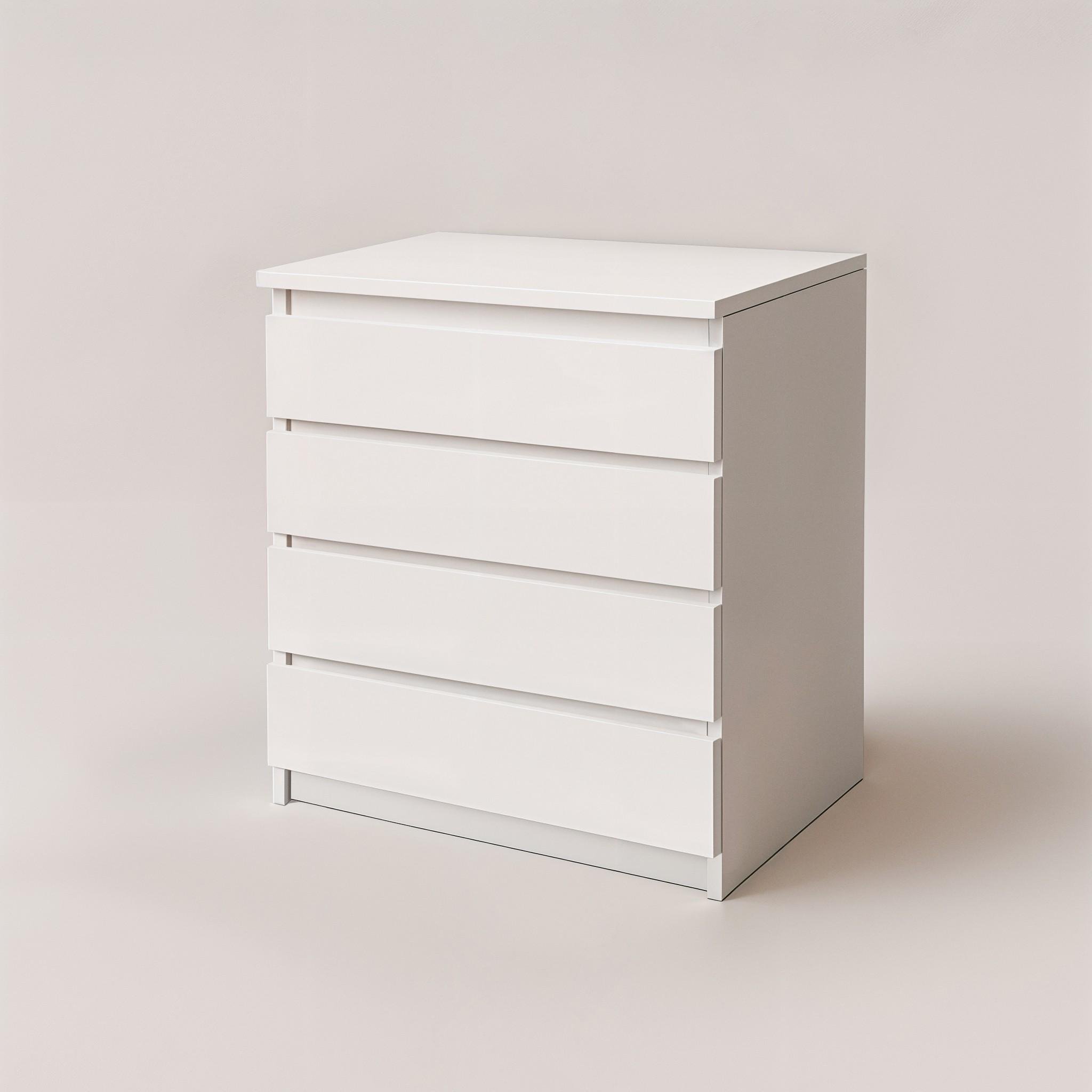 Комод на 4 ящика без ручек Kvatro 700х380х860 мм Белый - фото 2 Комод на 4 ящика без ручек Kvatro 700х380х860 мм Белый - фото 2