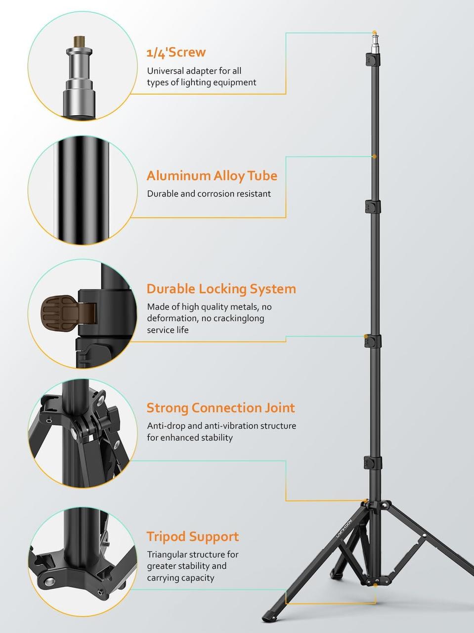 Штатив для камери AOCHUAN Tripod 1,7 м Complete Camera for Smartphones Camera Gimbal Stabilizers - фото 3 Штатив для камери AOCHUAN Tripod 1,7 м Complete Camera for Smartphones Camera Gimbal Stabilizers - фото 3