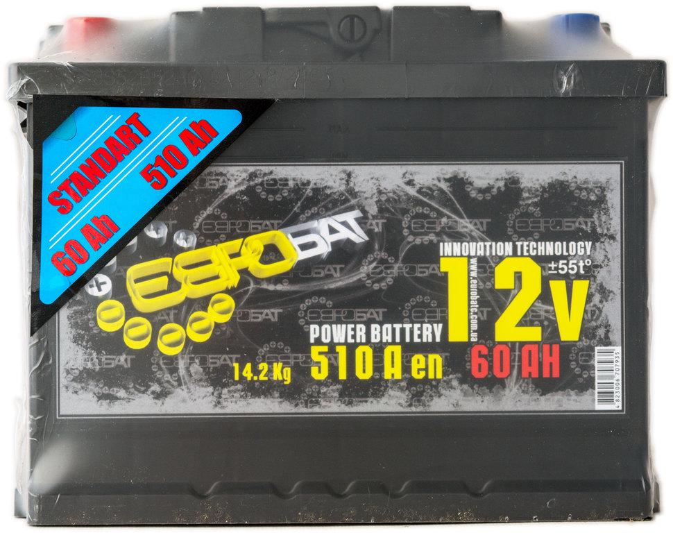 Аккумулятор Евробат Econom 60 прямая плюс слева 510 А (000025132)