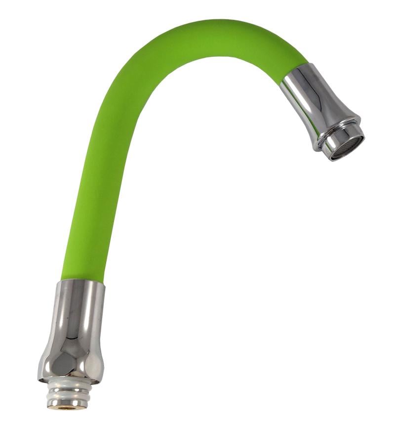 Гусак Frap F7261 для змішувача силіконовий 32 см Зелений