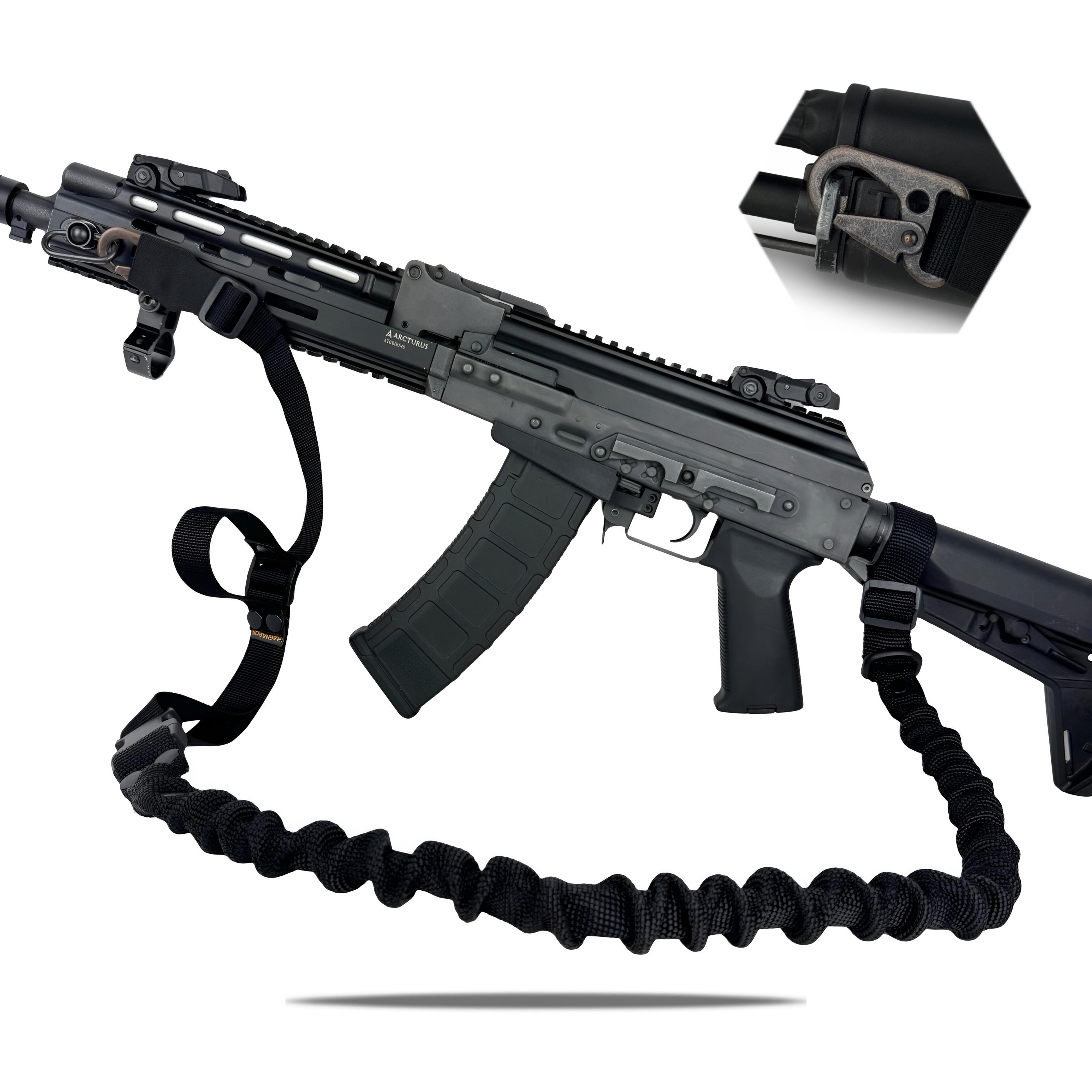 Ремінь для зброї одно/двоточковий еластичний Ragnarok FORSETI Чорний - фото 7