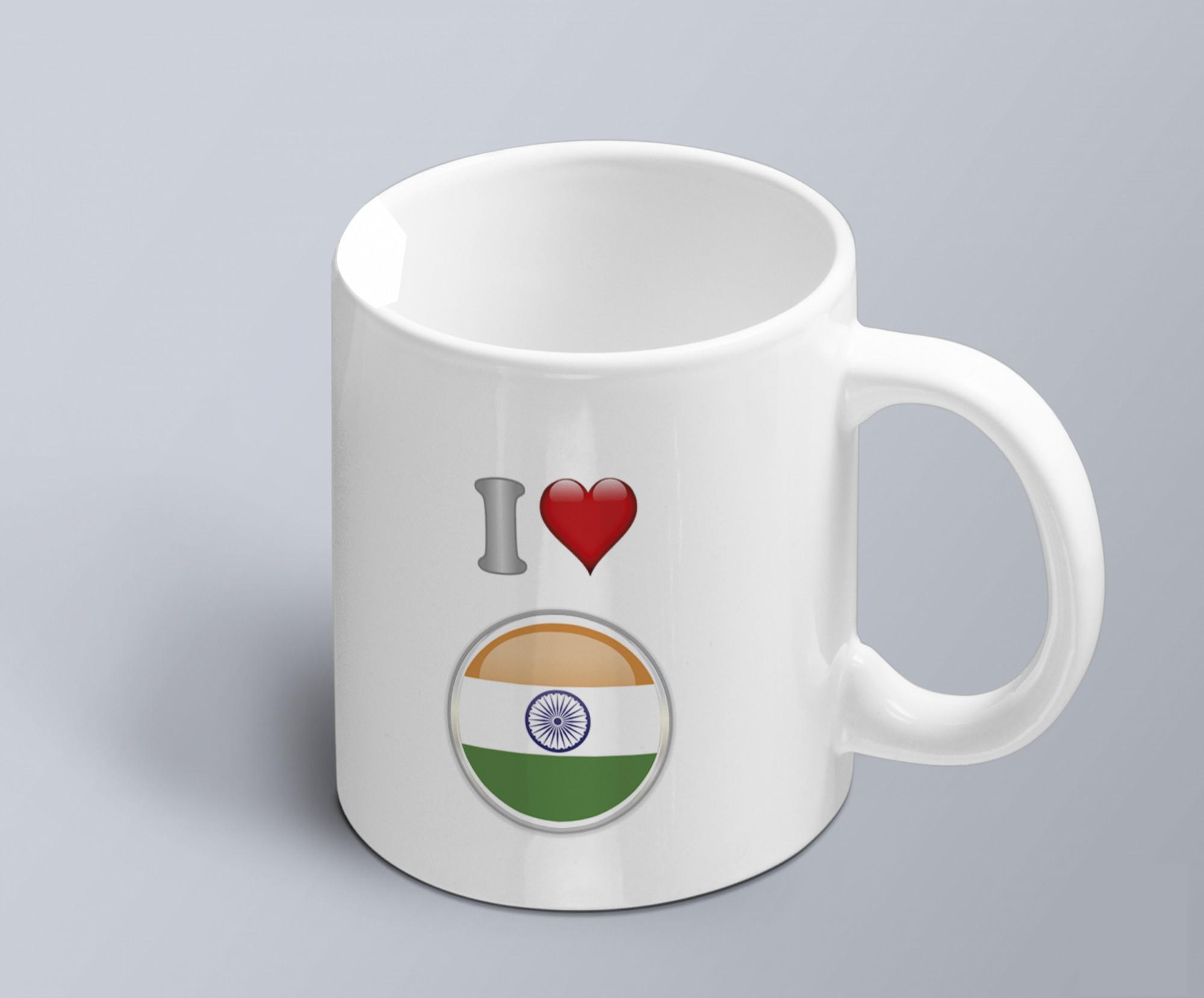 Чашка с принтом я люблю Индию с изображением флага (02010109015) Чашка с принтом я люблю Индию с изображением флага (02010109015)