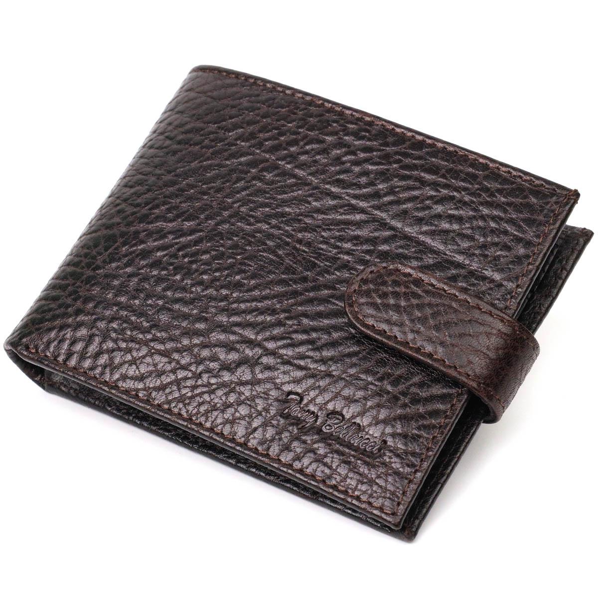 Кошелек мужской Tony Bellucci Wallet 22016 из натуральной кожи Коричневый