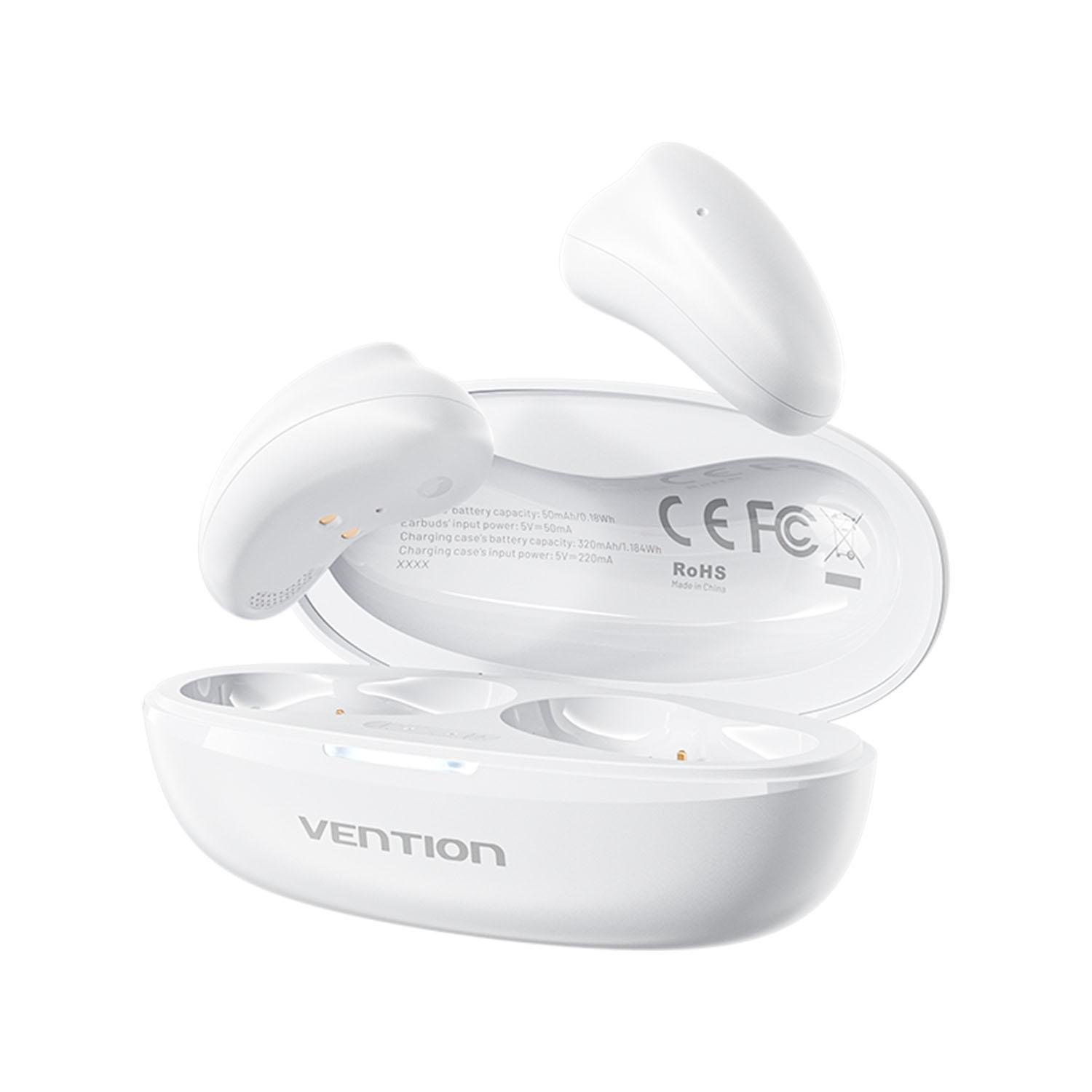 Навушники бездротові Vention Tiny T11 Bluetooth 5.3 з AI-шумозаглушенням TWS 13 мм 25 год відтверення AAC/SBC Hi-Fi Білий (NBJW0) Навушники бездротові Vention Tiny T11 Bluetooth 5.3 з AI-шумозаглушенням TWS 13 мм 25 год відтверення AAC/SBC Hi-Fi Білий (NBJW0)